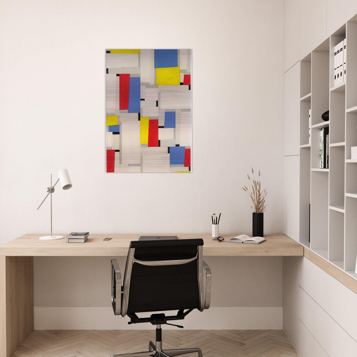 Relational Painting - 1951 - Fritz Glarner Brushed Aluminum Print - 70x100 cm / 28x40 inches | Fritz Glarner Aluminum Print | Fritz Glarner Prints
