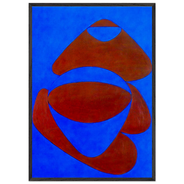 Mar Caribe - 1950 - Victor Vasarely 70x100 cm / 28x40 inches Framed Art Print – Black Wooden Frame