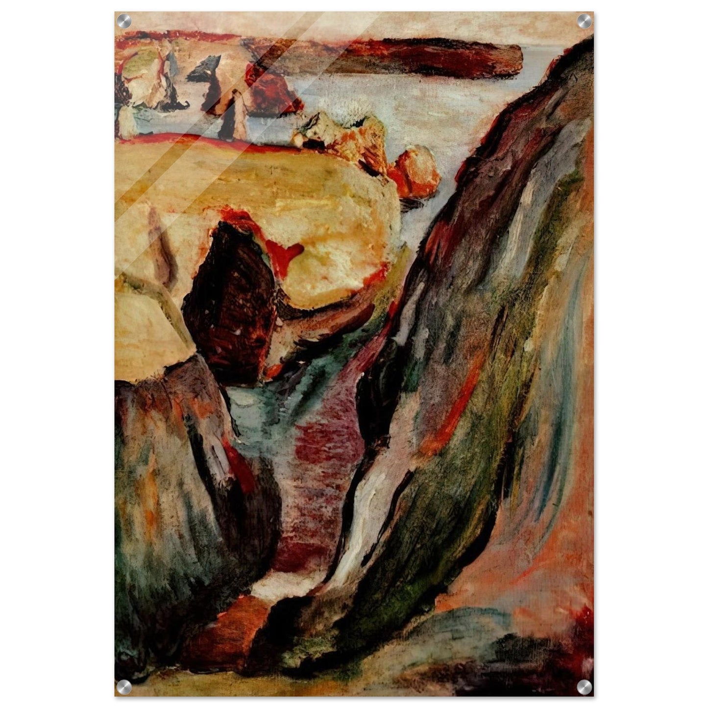 ROCHERS A BELLE ILE 1896 - Henri Matisse Acrylic Print - 70x100 cm / 28x40″ inches