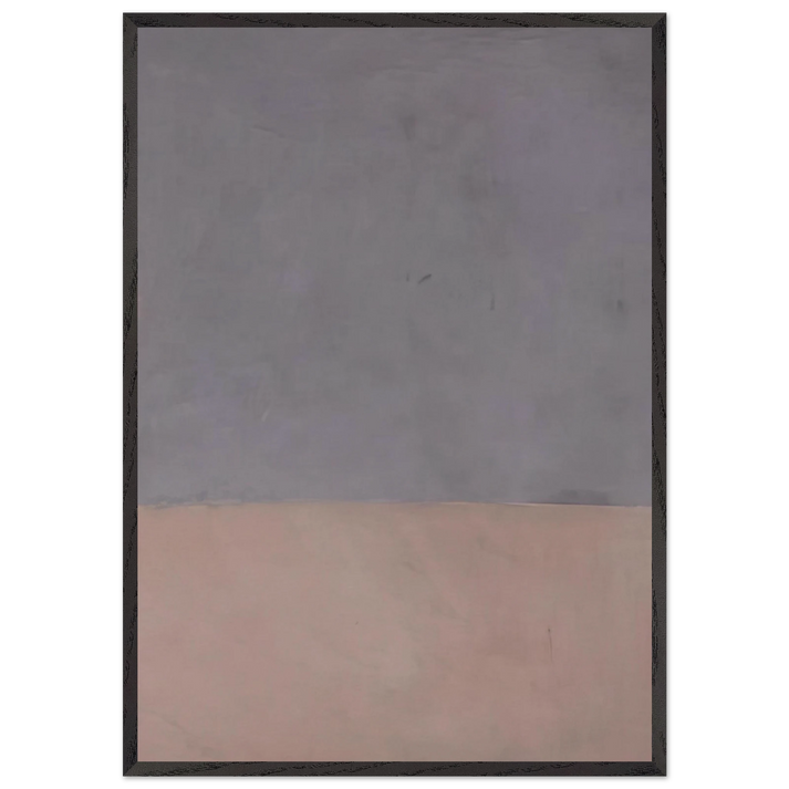 Untitled Gray and Mauve - 1969 - Mark Rothko 70x100 cm / 28x40 inches Framed Art Print – Black Wooden Frame
