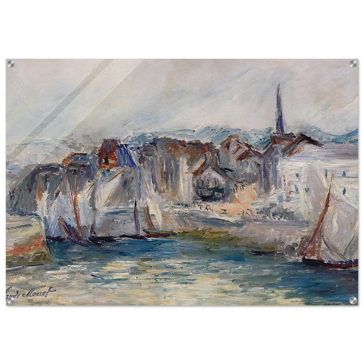 Boats in the Port of Honfleur - claude monet Acrylic Print - 70x100 cm / 28x40″ inches | claude monet Wall Art | claude monet Prints