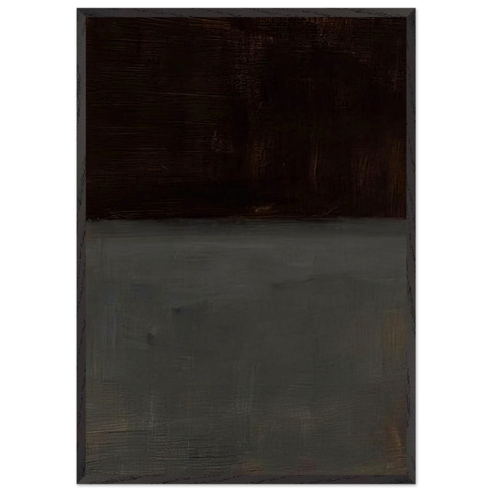 Untitled brown and gray - 1969 - Mark Rothko 70x100 cm / 28x40 inches Framed Art Print – Black Wooden Frame