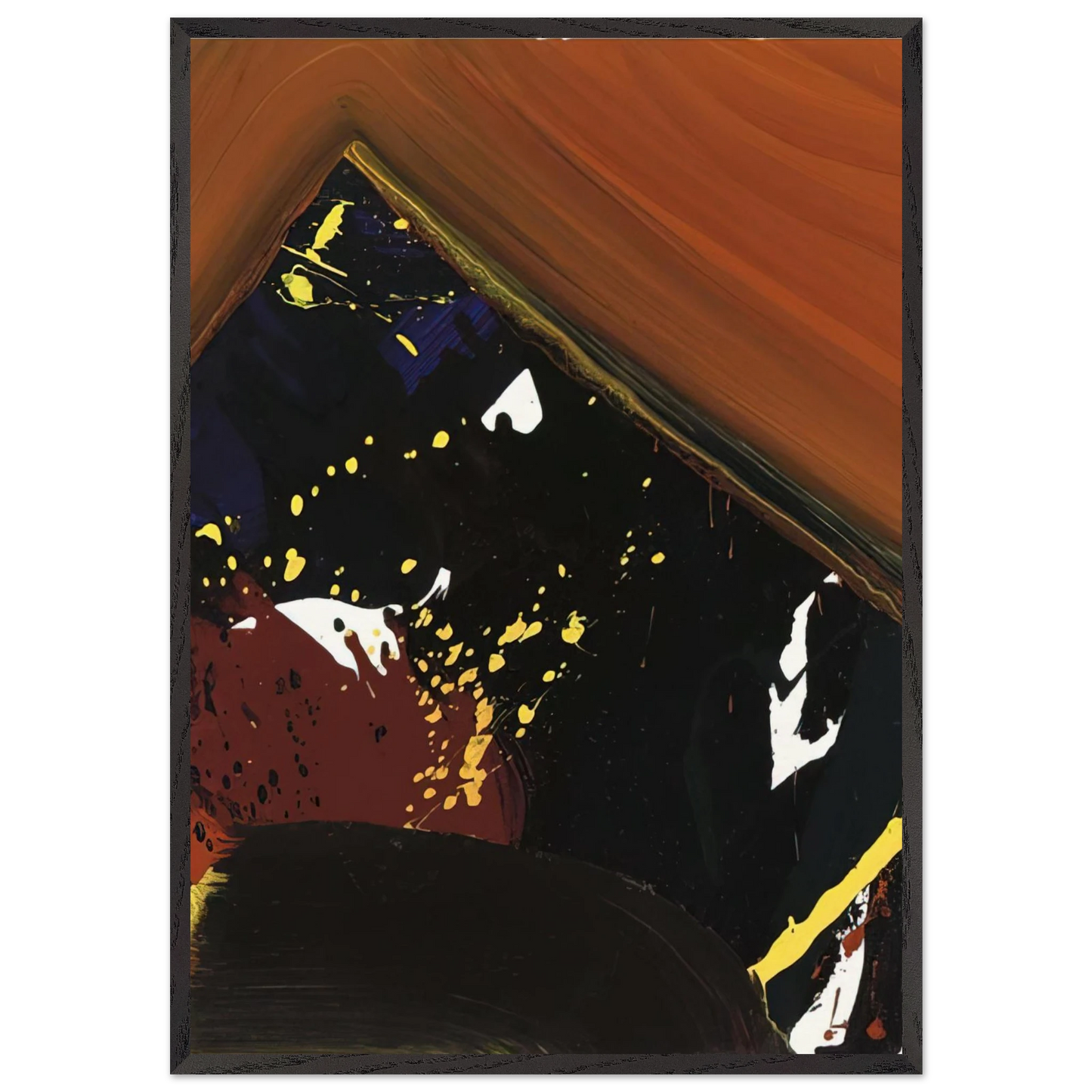 SFP83-52 - Sam Francis 70x100 cm / 28x40 inches Framed Art Print – Black Wooden Frame