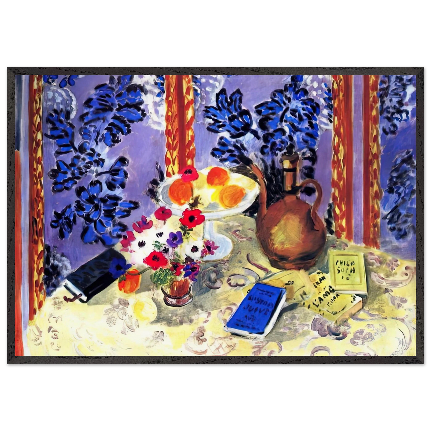 STILL LIFE HISTOIRES JUIVES 1924 - Henri Matisse 70x100 cm / 28x40 inches Framed Art Print – Black Wooden Frame