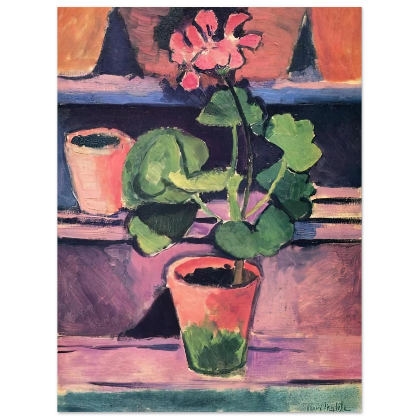 Henri Matisse - POT OF GERANIUMS 1912 75x100 cm / 30x40inches Fine Art Poster