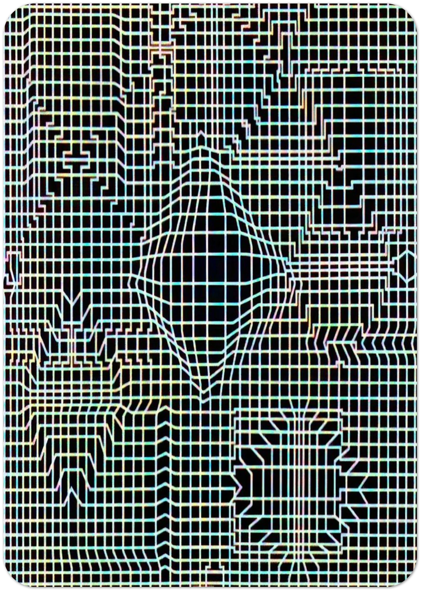 Biadan - 1959 By Victor Vasarely Pack of 10 Post Cards | Victor Vasarely Post Cards | A6 (10.5 x 14.8 cm) - 4.1 x 5.8 inches