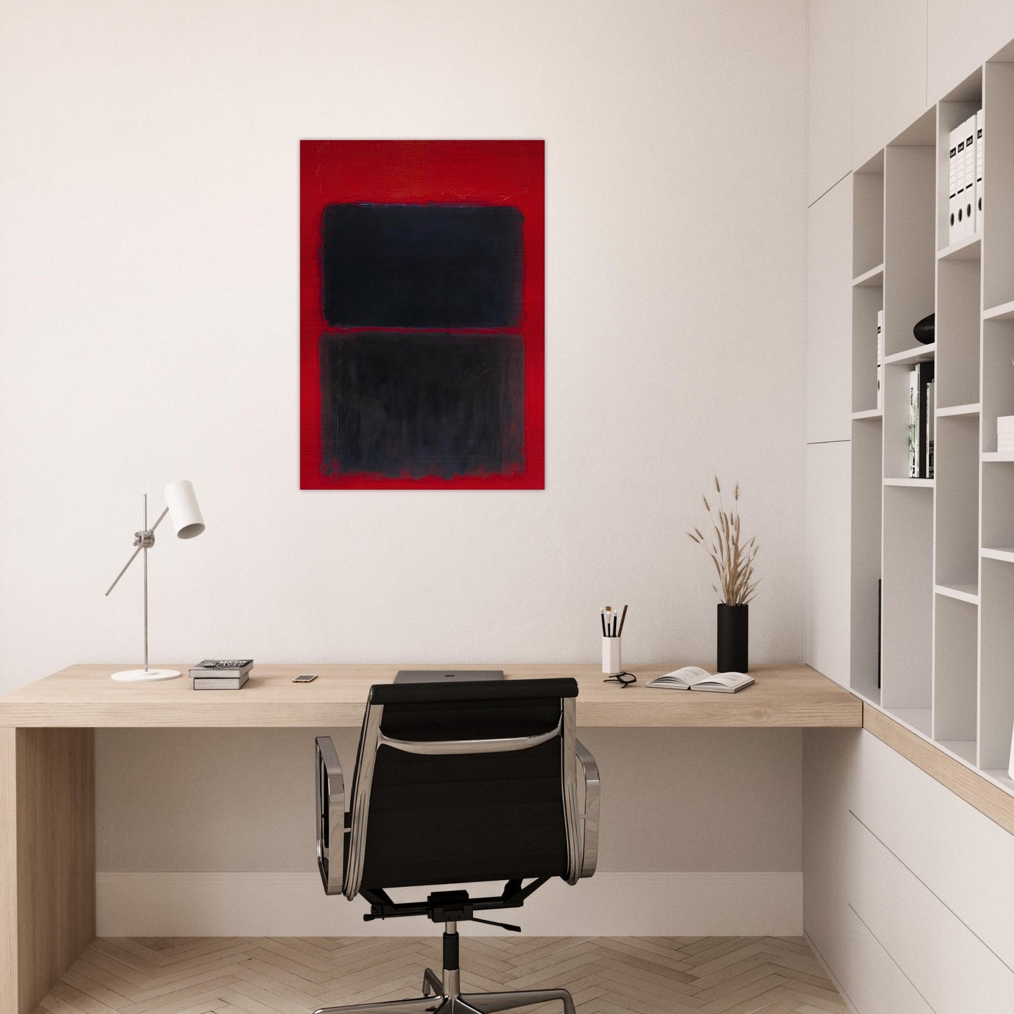 Light Red Over Black - 1957 - Mark Rothko Brushed Aluminum Print - 70x100 cm / 28x40 inches | Mark Rothko Aluminum Print | Mark Rothko Prints