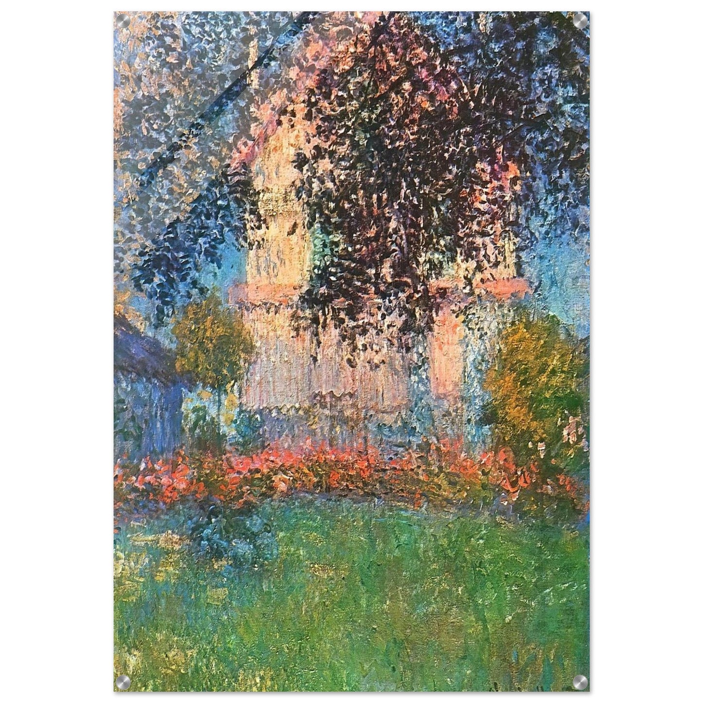 The Artist's House in Argenteuil - claude monet Acrylic Print - 70x100 cm / 28x40″ inches | claude monet Wall Art | claude monet Prints