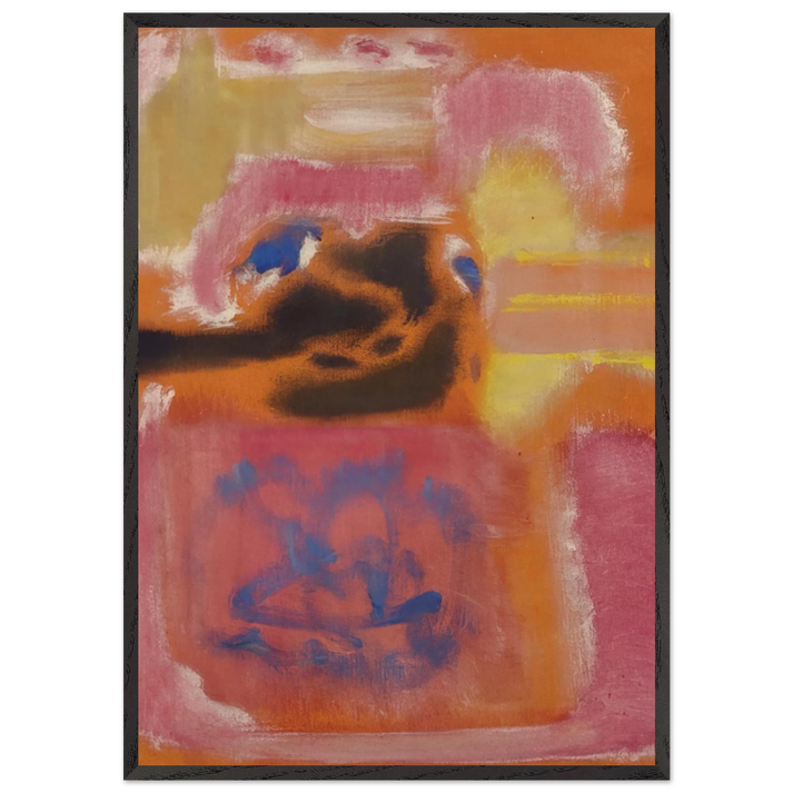 No 9 - 1947 - Mark Rothko 70x100 cm / 28x40 inches Framed Art Print – Black Wooden Frame