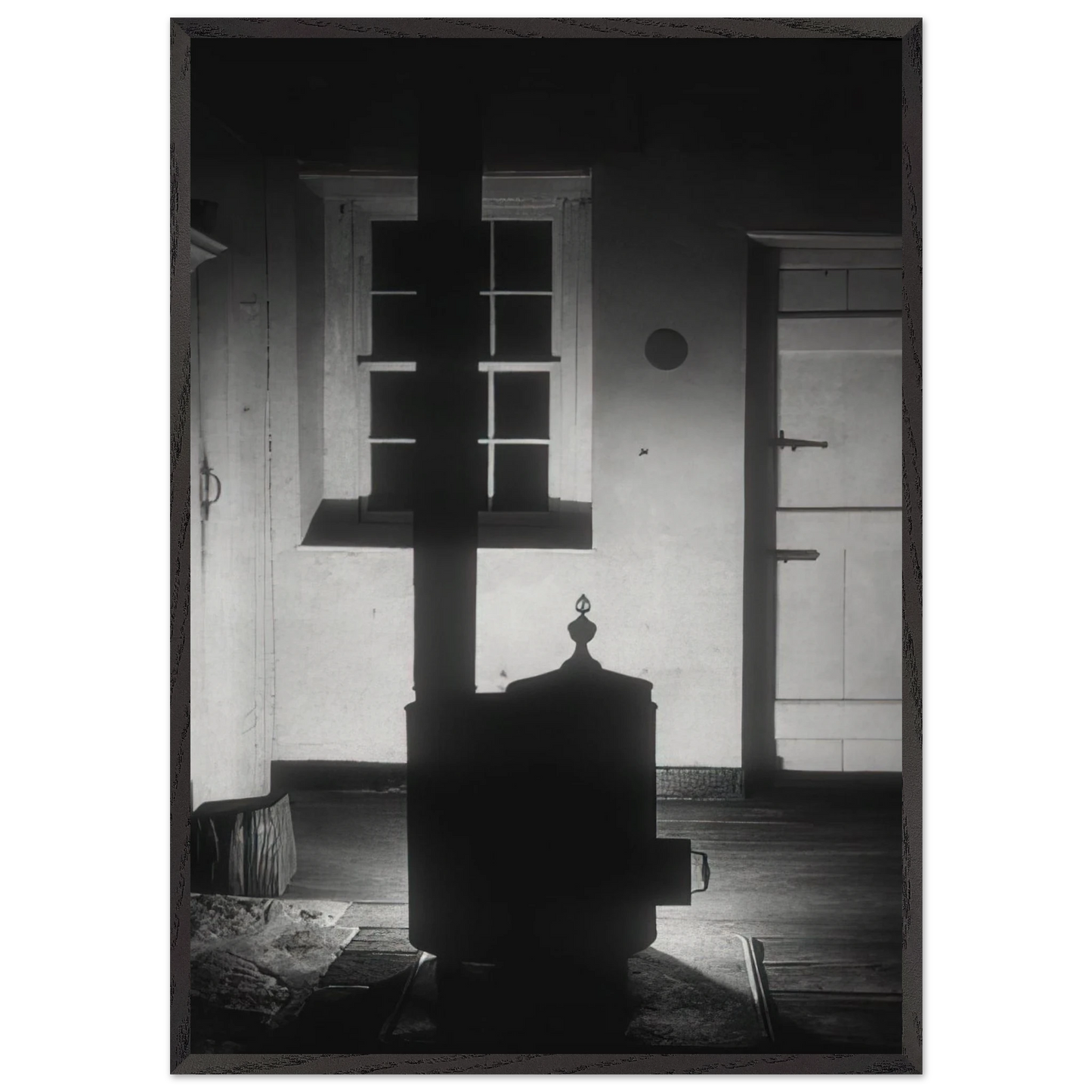 Doylestown HouseThe Stove - 1917 - Charles Sheeler 70x100 cm / 28x40 inches Framed Art Print – Black Wooden Frame