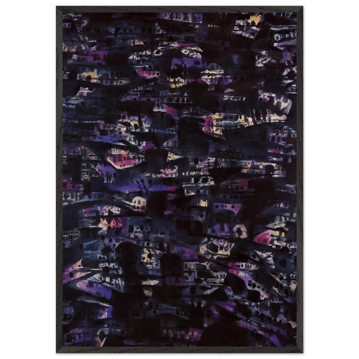 Favellas III - 1980 - Alfred Manessier 70x100 cm / 28x40 inches Framed Art Print – Black Wooden Frame
