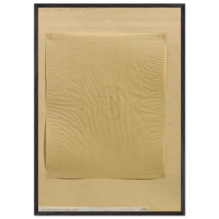 MA COSA FAI MA COSA DICI 1972 - Alighiero Boetti 70x100 cm / 28x40 inches Framed Art Print – Black Wooden Frame