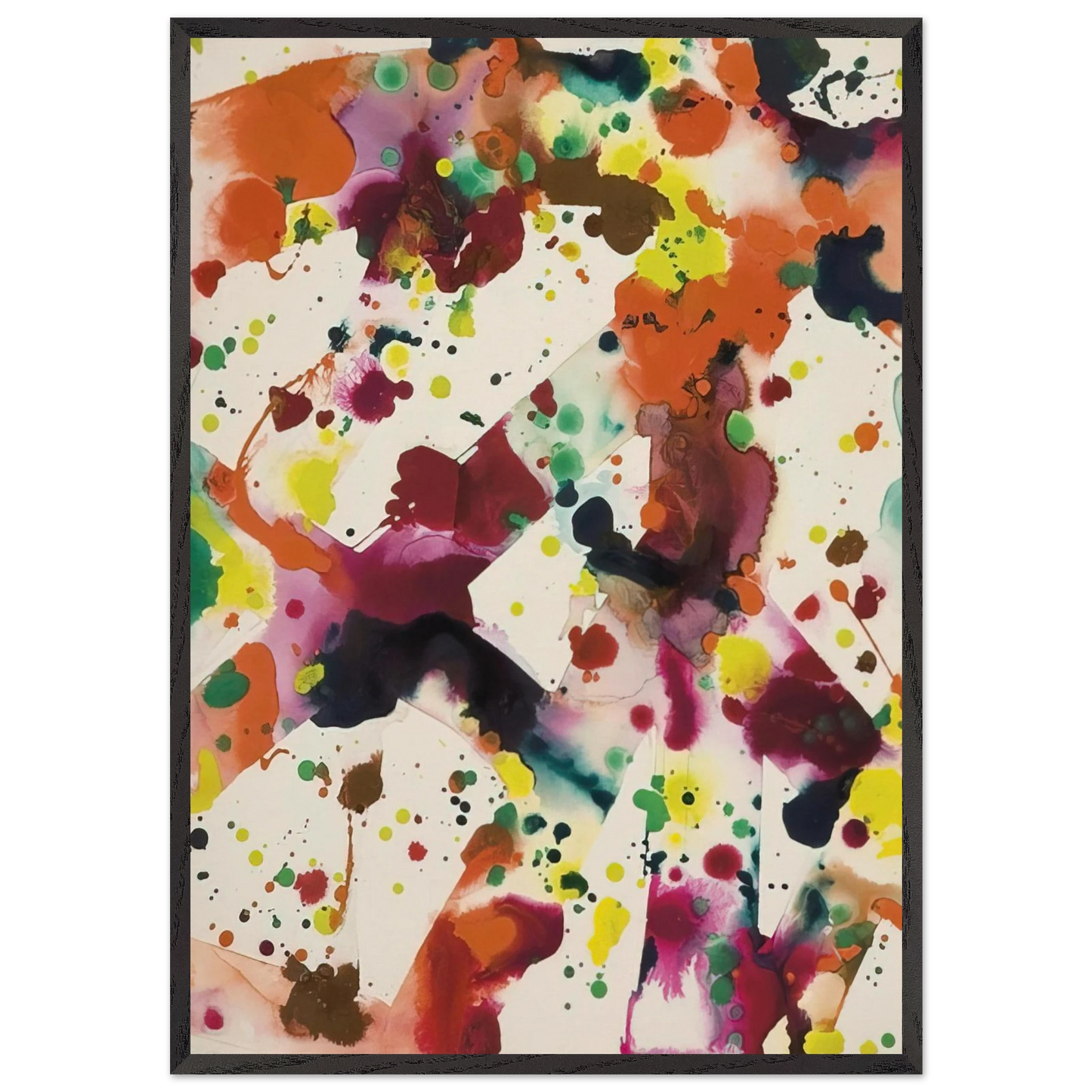 Untitled SF72-027 - Sam Francis 70x100 cm / 28x40 inches Framed Art Print – Black Wooden Frame