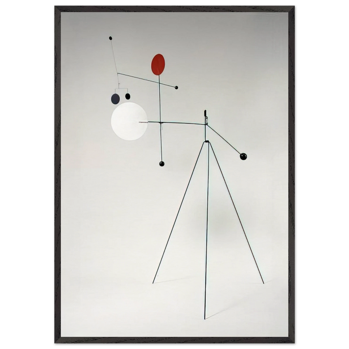 UNTITLED 1934 - Alexander Calder 70x100 cm / 28x40 inches Framed Art Print – Black Wooden Frame