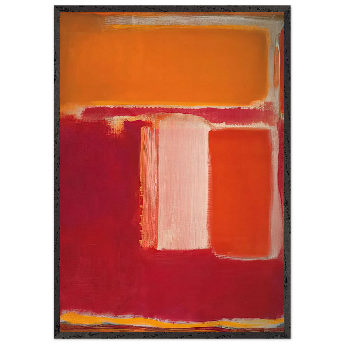 Yellow Cherry Orange - 1947 - Mark Rothko 70x100 cm / 28x40 inches Framed Art Print – Black Wooden Frame