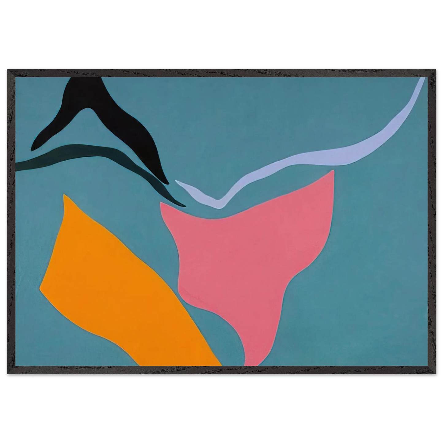 Untitled - 1971 N3 - Ray Parker 70x100 cm / 28x40 inches Framed Art Print – Black Wooden Frame