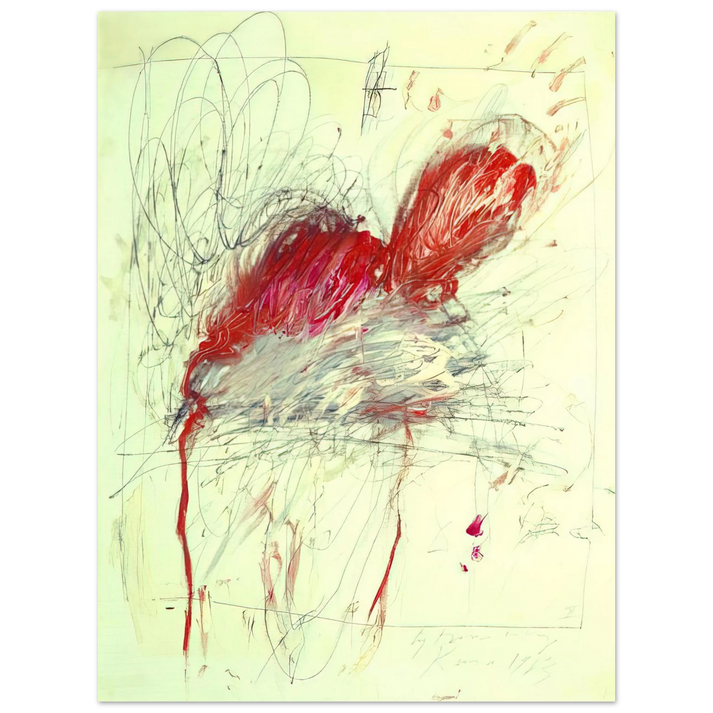 Cy Twombly - Leda and the Swan 75x100 cm / 30x40inches Fine Art Poster