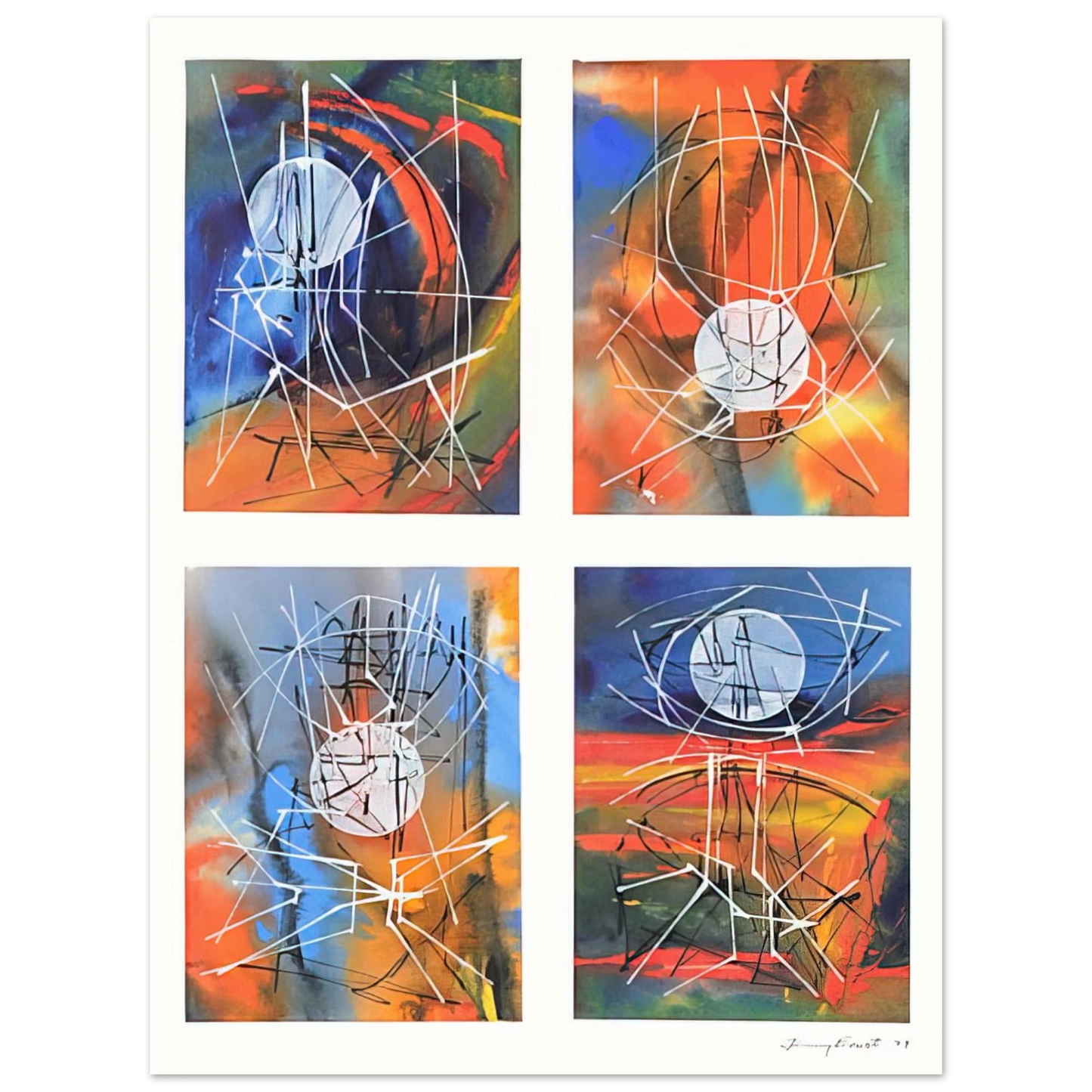 Jimmy Ernst - Four Days - 1979 75x100 cm / 30x40inches Fine Art Poster