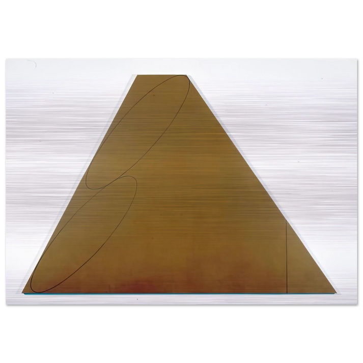 PLANE FIGURE III 1992 - Robert Mangold Brushed Aluminum Print - 70x100 cm / 28x40 inches | Robert Mangold Aluminum Print | Robert Mangold Prints