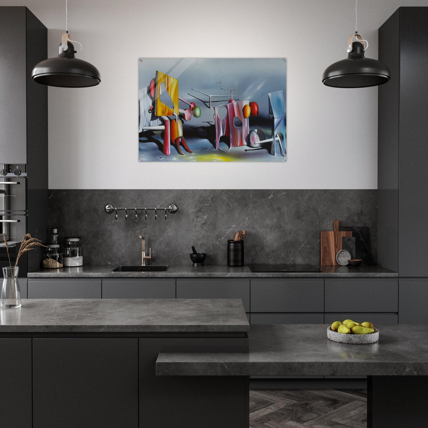 Reply to Red - Yves Tanguy Acrylic Print - 70x100 cm / 28x40″ inches | Yves Tanguy Wall Art | Yves Tanguy Prints
