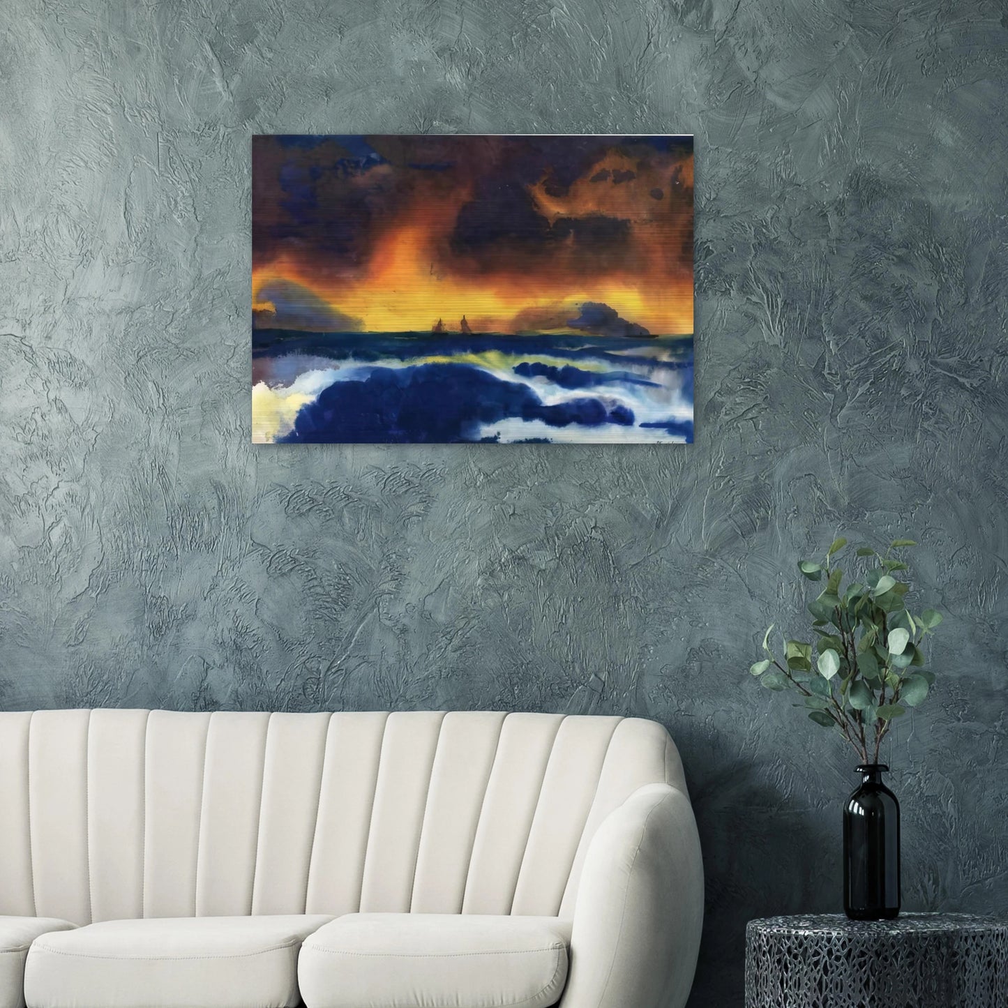 Stormy sea - Emil Nolde Brushed Aluminum Print - 70x100 cm / 28x40 inches | Emil Nolde Aluminum Print | Emil Nolde Prints