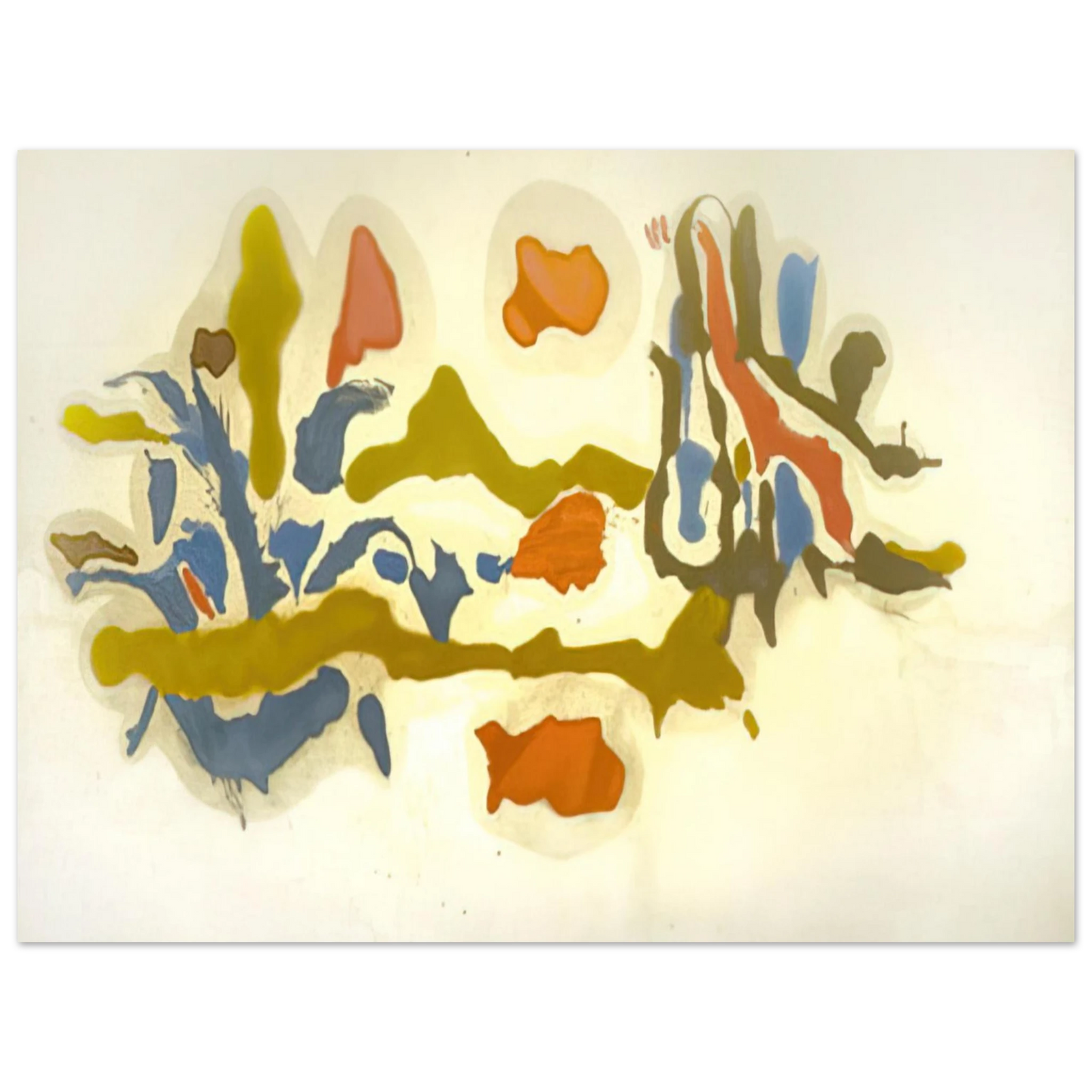 Helen Frankenthaler - Seascape with Dunes - 1962 Wall art - A3 (29.7 x 42 cm) - Premium Wooden Framed Poster With Fine Art Paper-canvas - Wood frame