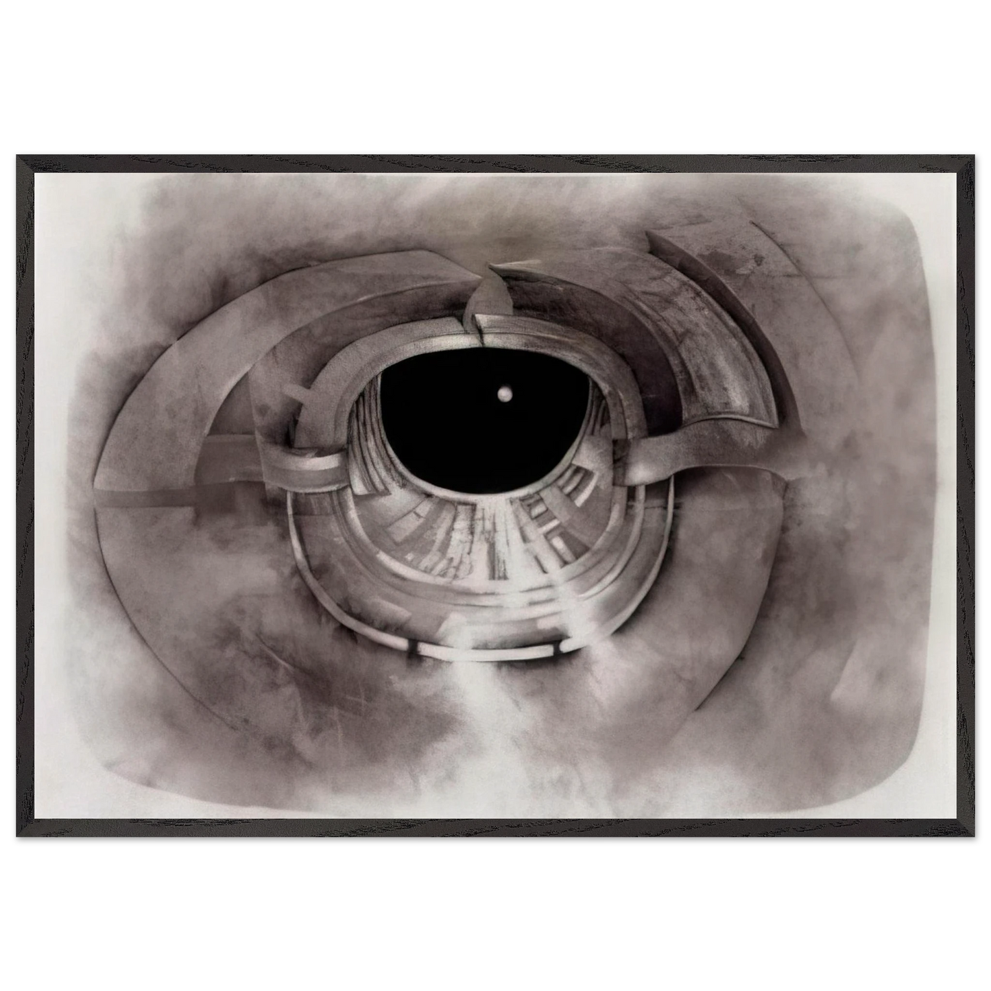 UNTITLED 1962 1 - Lee Bontecou 70x100 cm / 28x40 inches Framed Art Print – Black Wooden Frame