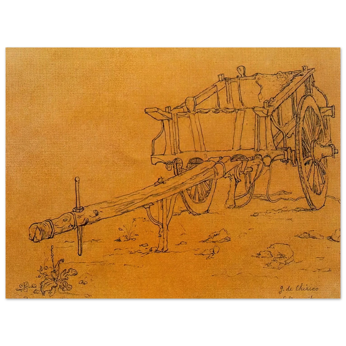 Giorgio de Chirico - THE CHARIOT 75x100 cm / 30x40inches Fine Art Poster
