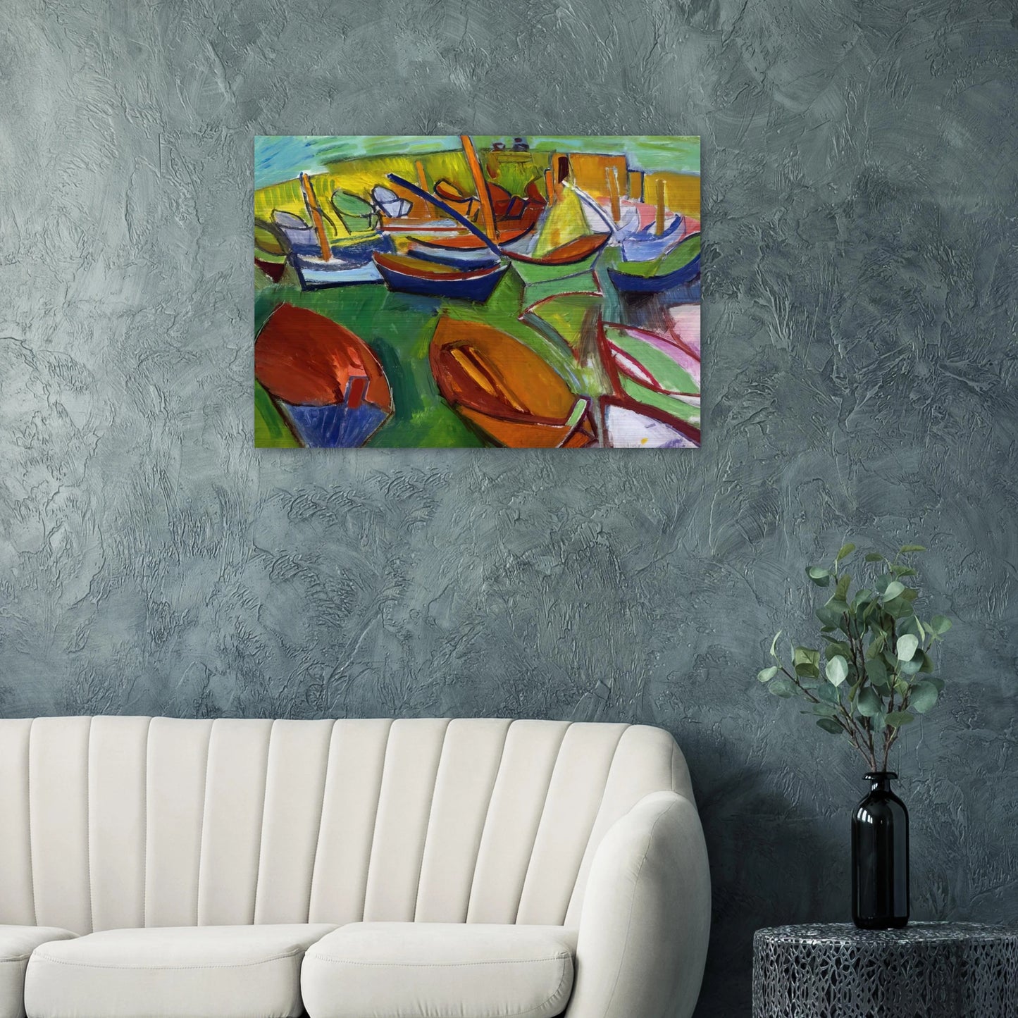 MARTIGUES 1907 - Raoul Dufy Brushed Aluminum Print - 70x100 cm / 28x40 inches | Raoul Dufy Aluminum Print | Raoul Dufy Prints