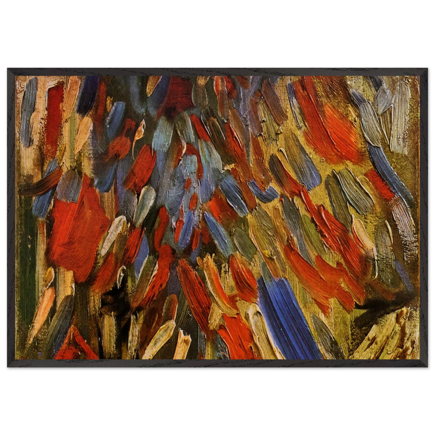 The Fourteenth of July Celebration in Paris - Vincent van Gogh 70x100 cm / 28x40 inches Framed Art Print – Black Wooden Frame
