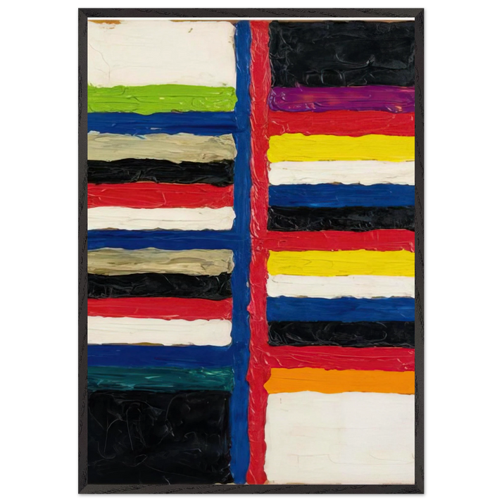 Untitled - 1960 N5 - Alfred Jensen 70x100 cm / 28x40 inches Framed Art Print – Black Wooden Frame
