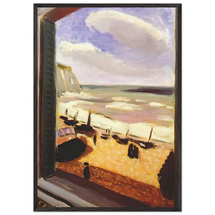 OPEN WINDOW AT ETRETAT 1921 - Henri Matisse 70x100 cm / 28x40 inches Framed Art Print – Black Wooden Frame