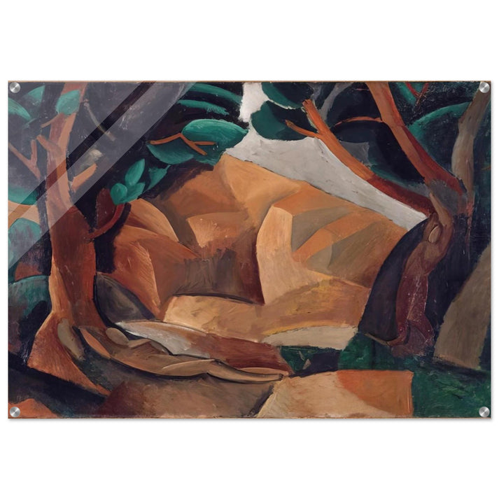 Paysage aux deux figures - 1908 France - Pablo Picasso Acrylic Print - 70x100 cm / 28x40″ inches | Pablo Picasso Wall Art | Pablo Picasso Prints