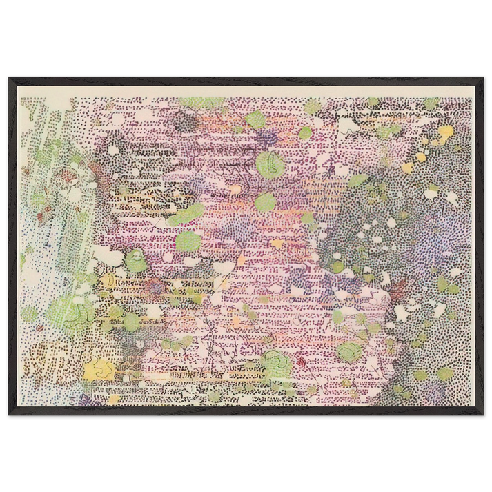 I PART OF SABINE D REGION SOUTHWEST MARE TRANQUILITATIS FROM LITHOGRAPHS BASED ON GEOLOGIC MAPS 1972 - Nancy Graves 70x100 cm / 28x40 inches Framed Art Print – Black Wooden Frame