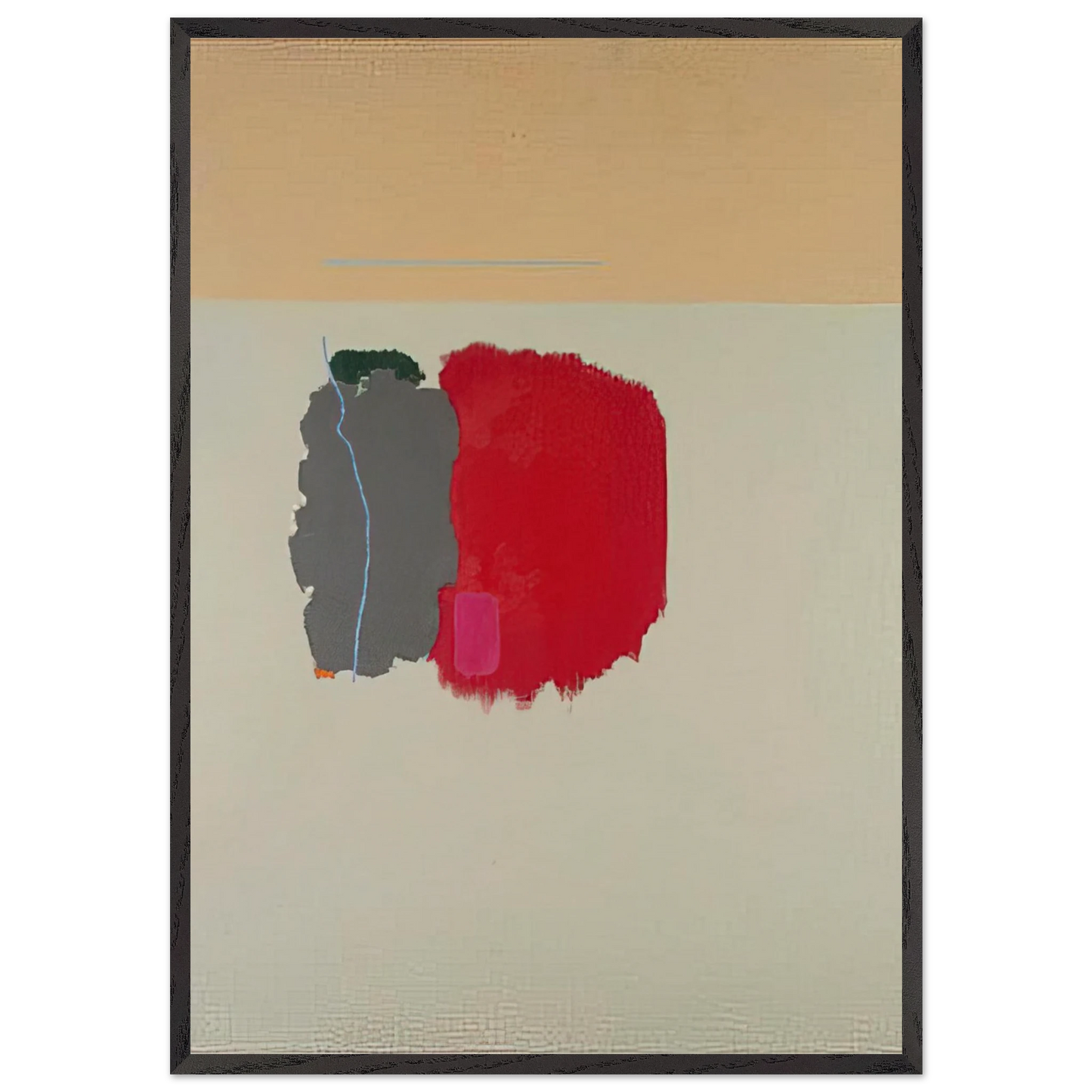 Red Spot - 1954 - John Ferren 70x100 cm / 28x40 inches Framed Art Print – Black Wooden Frame