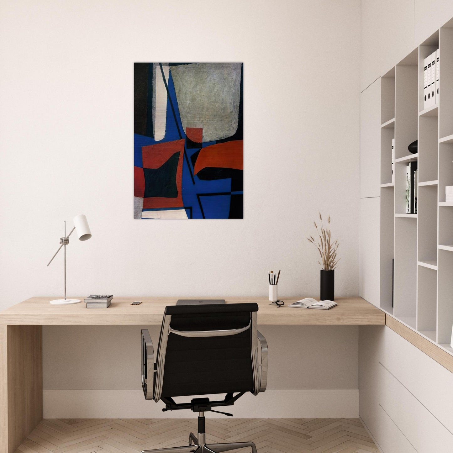 ABSTRACT COMPOSITION 1955 - Enrico Prampolini Brushed Aluminum Print - 70x100 cm / 28x40 inches | Enrico Prampolini Aluminum Print | Enrico Prampolini Prints