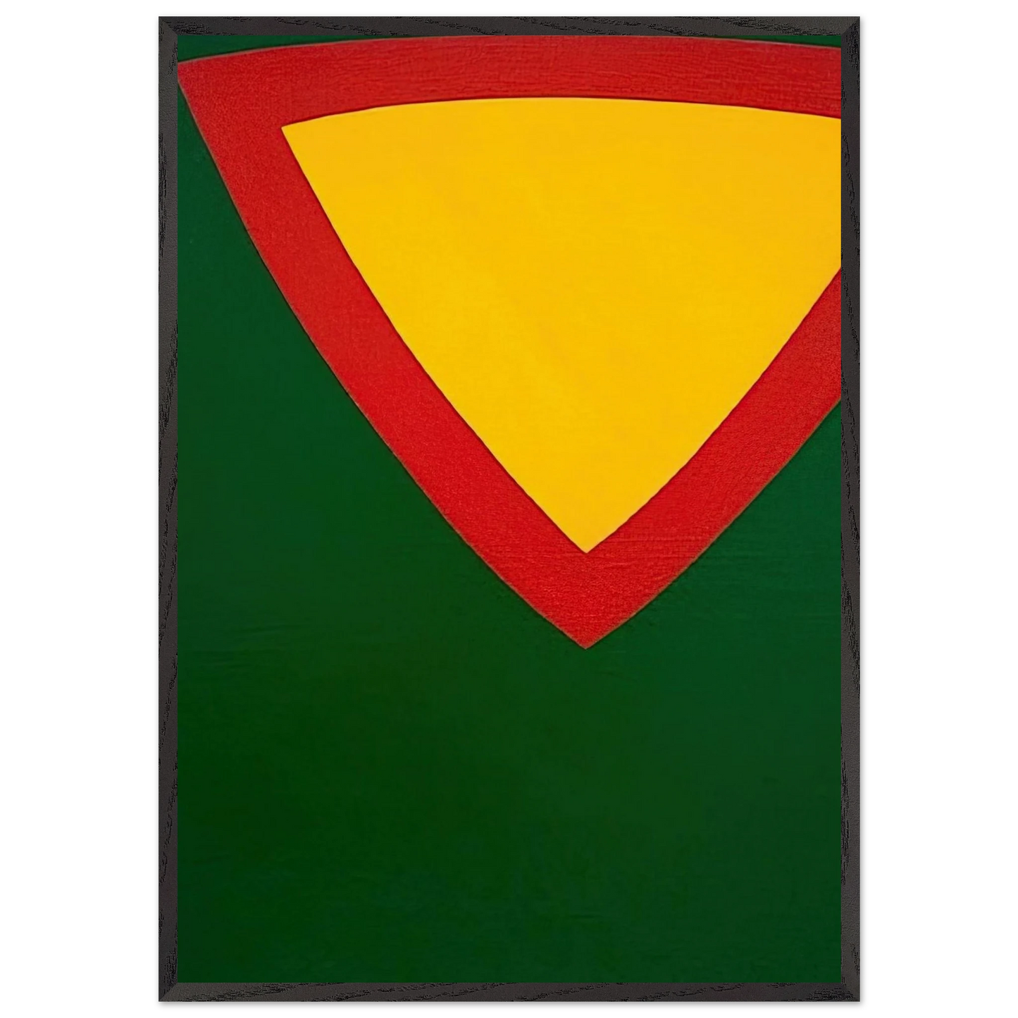 Purple Triangle - Al Held 70x100 cm / 28x40 inches Framed Art Print – Black Wooden Frame