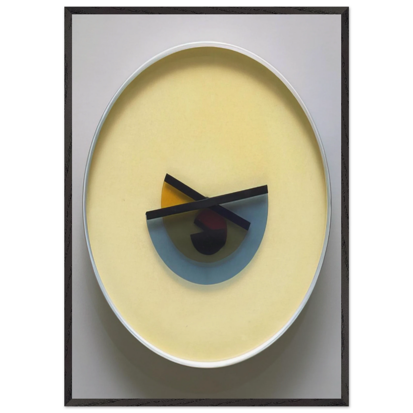 LOra X Clock - 1945 - Bruno Munari 70x100 cm / 28x40 inches Framed Art Print – Black Wooden Frame