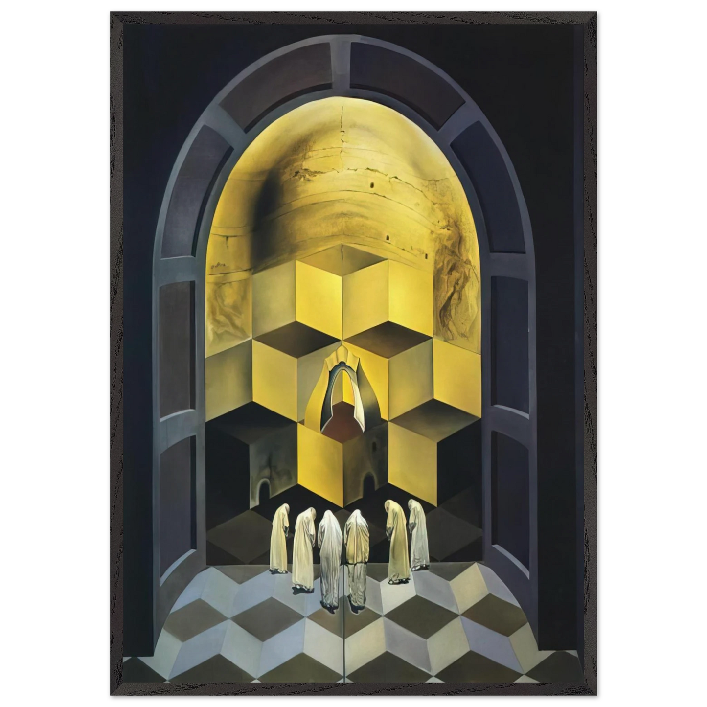 SKULL OF ZURBARAN - Salvador Dali 70x100 cm / 28x40 inches Framed Art Print – Black Wooden Frame