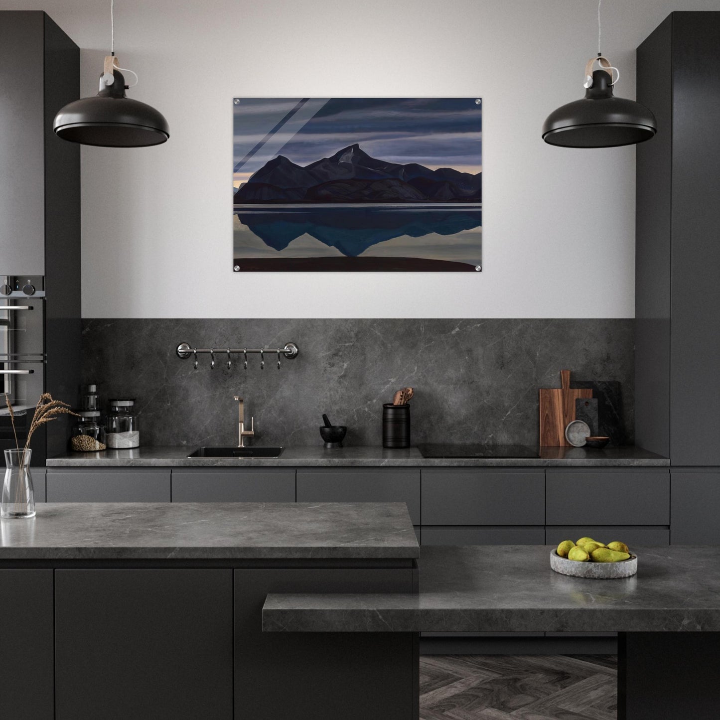 Mirrored Mountain, South Greenland - Rockwell Kent Acrylic Print - 70x100 cm / 28x40″ inches | Rockwell Kent Wall Art | Rockwell Kent Prints