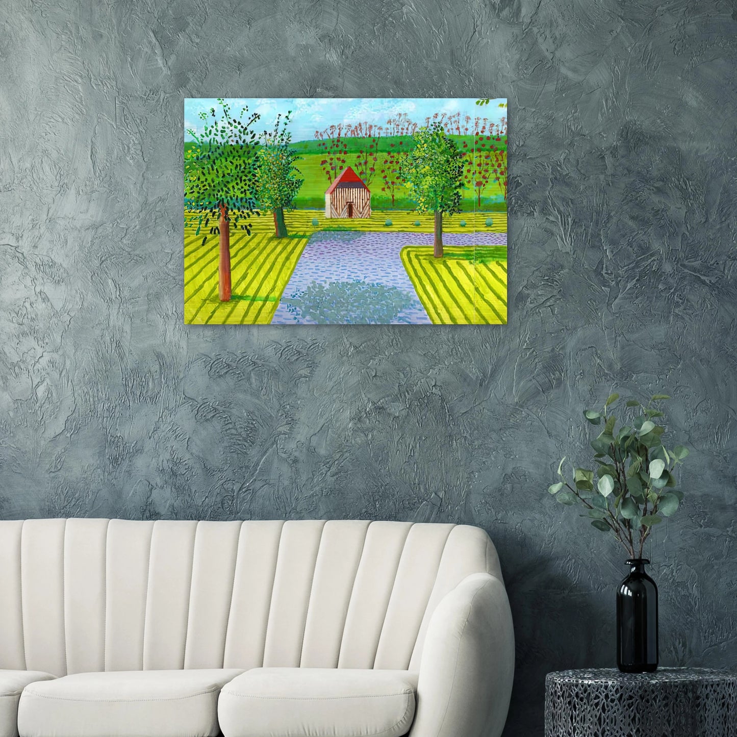 David Hockney - David Hockney Brushed Aluminum Print - 70x100 cm / 28x40 inches | David Hockney Aluminum Print | David Hockney Prints