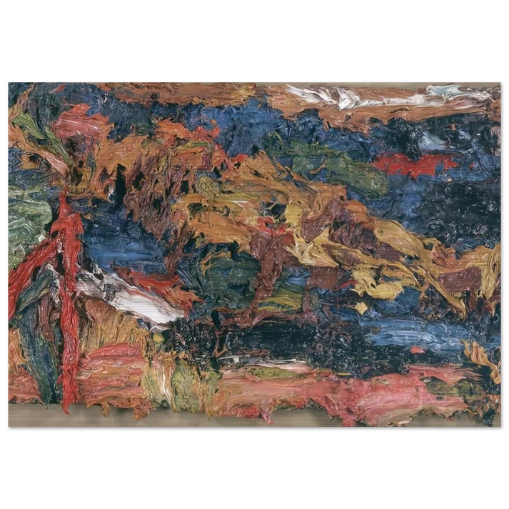 E O W ON HER BLUE EIDERDOWN III - Frank Auerbach Brushed Aluminum Print - 70x100 cm / 28x40 inches | Frank Auerbach Aluminum Print | Frank Auerbach Prints