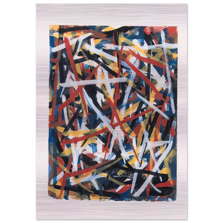 Brushstrokes - Sol LeWitt Brushed Aluminum Print - 70x100 cm / 28x40 inches | Sol LeWitt Aluminum Print | Sol LeWitt Prints