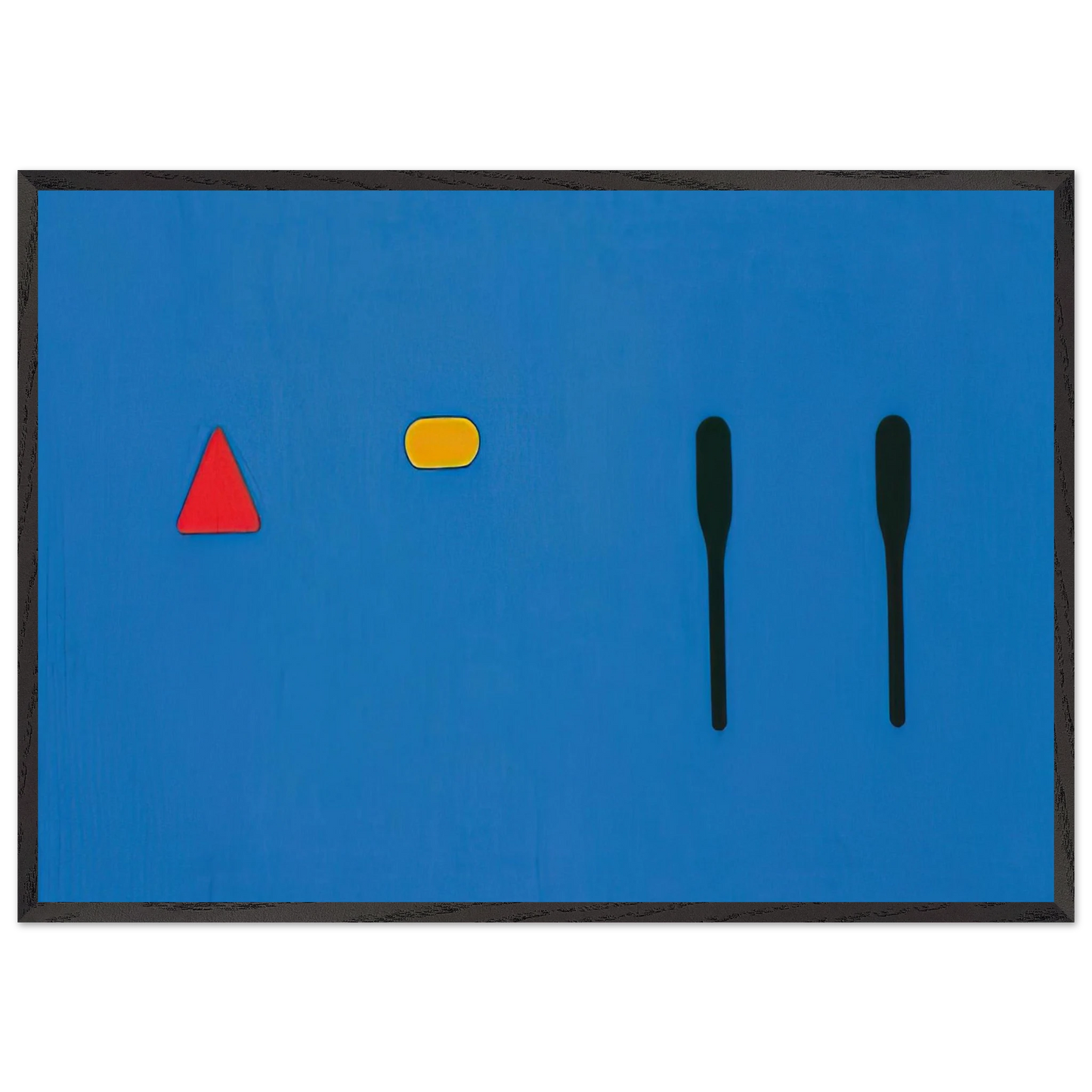 Untitled - 1968 N11 - Ron Gorchov 70x100 cm / 28x40 inches Framed Art Print – Black Wooden Frame