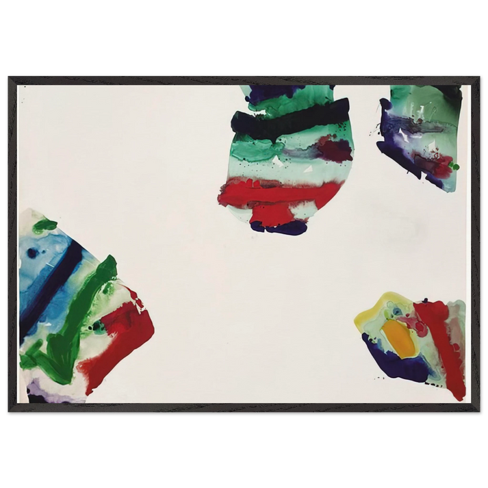 Los Angeles - Sam Francis 70x100 cm / 28x40 inches Framed Art Print – Black Wooden Frame