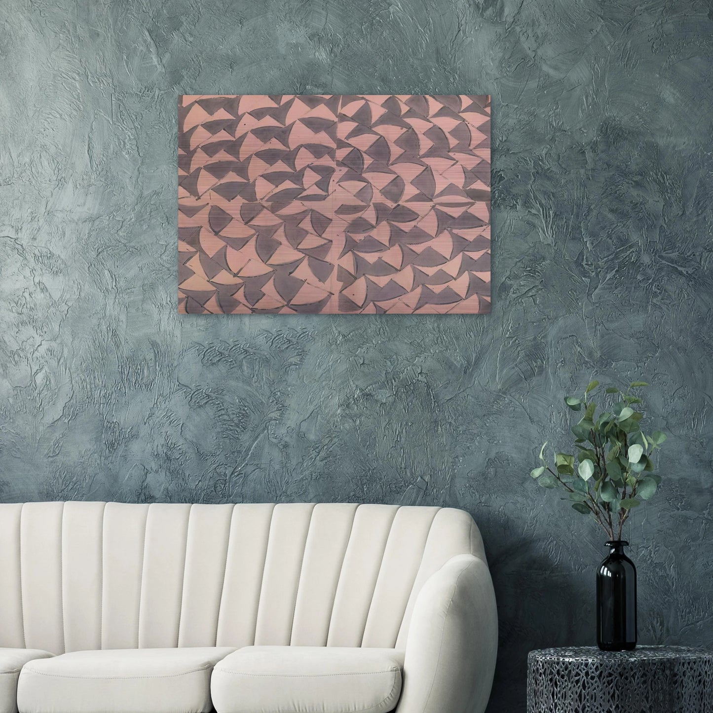 Rosa grigio grande - 1973 - Carla Accardi Brushed Aluminum Print - 70x100 cm / 28x40 inches | Carla Accardi Aluminum Print | Carla Accardi Prints