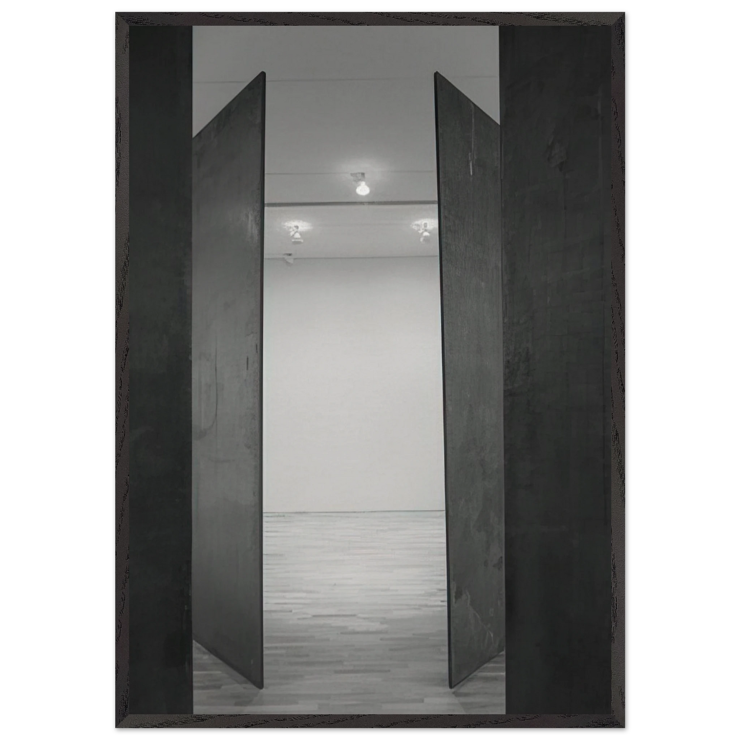 CIRCUIT II 1972 - Richard Serra 70x100 cm / 28x40 inches Framed Art Print – Black Wooden Frame