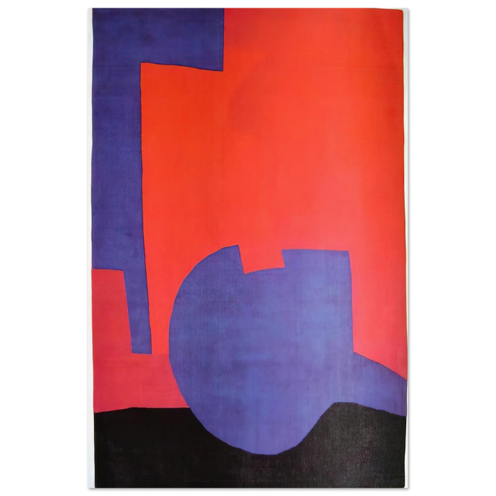 Composition rouge - 1968 - Serge Poliakoff Art Prints - 100x150 cm / 40x60″ inches | Serge Poliakoff Poster | Serge Poliakoff Prints