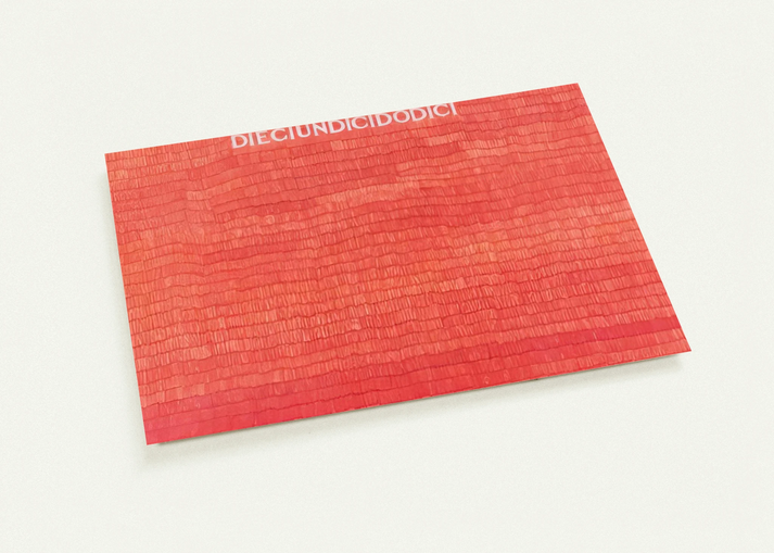 DIECIUNDICIDODICI 1980 By Alighiero Boetti Pack of 10 Post Cards | Alighiero Boetti Post Cards | A6 (10.5 x 14.8 cm) - 4.1 x 5.8 inches