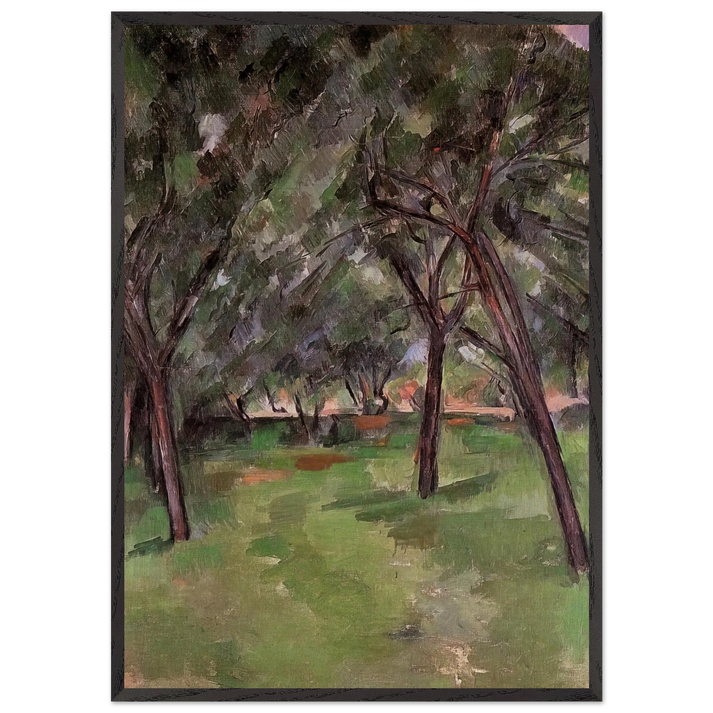 A Close - Paul Cezanne 70x100 cm / 28x40 inches Framed Art Print – Black Wooden Frame